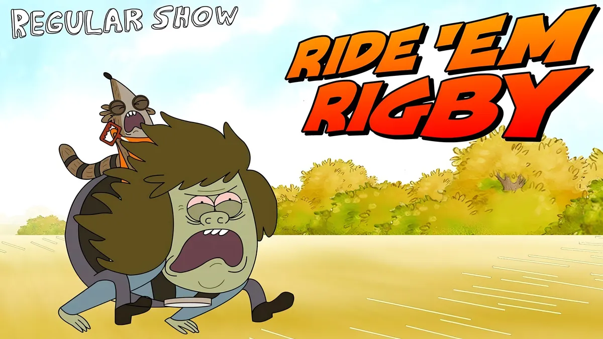 Ride 'Em Rigby - Regular Show Games gameplay screenshot and banner